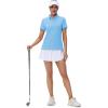 image:imageMAGCOMSEN Womens Polos Golf Shirts Short Sleeve UPF 50 Collared Shirt Quick Dry Tennis Work Athletic Tops05falls Blue