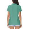 image:imageMAGCOMSEN Womens Polos Golf Shirts Short Sleeve UPF 50 Collared Shirt Quick Dry Tennis Work Athletic Tops06grey Green
