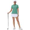 image:imageMAGCOMSEN Womens Polos Golf Shirts Short Sleeve UPF 50 Collared Shirt Quick Dry Tennis Work Athletic Tops06grey Green