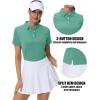 image:imageMAGCOMSEN Womens Polos Golf Shirts Short Sleeve UPF 50 Collared Shirt Quick Dry Tennis Work Athletic Tops06grey Green