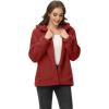 image:imageMAGCOMSEN Womens Sherpa Jacket Zip Up Hoodie Fuzzy Teddy Coat with Zipper Pockets Lightweight Fleece Lined Warm Winter Coat