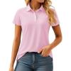 image:imageMAGCOMSEN Womens Polos Golf Shirts Short Sleeve UPF 50 Collared Shirt Quick Dry Tennis Work Athletic Tops02light Pink
