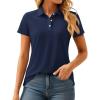 image:imageMAGCOMSEN Womens Polos Golf Shirts Short Sleeve UPF 50 Collared Shirt Quick Dry Tennis Work Athletic Tops04navy Blue