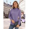 image:imageMAGCOMSEN Athletic Shirts Women Long Sleeve Shirts Fleece Shirts Running Pullover Workout Shirts Hiking Shirts for Women Violet L
