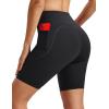 image:imageMAGCOMSEN Biker Shorts Women 8 No Front Seam Tummy Control Spandex Shorts with Pockets High Waisted Yoga Workout GymBlack