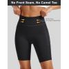 image:imageMAGCOMSEN Biker Shorts Women 8 No Front Seam Tummy Control Spandex Shorts with Pockets High Waisted Yoga Workout GymBlack