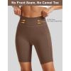 image:imageMAGCOMSEN Biker Shorts Women 8 No Front Seam Tummy Control Spandex Shorts with Pockets High Waisted Yoga Workout GymDarkbrown