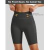 image:imageMAGCOMSEN Biker Shorts Women 8 No Front Seam Tummy Control Spandex Shorts with Pockets High Waisted Yoga Workout GymDarkgrey