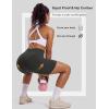 image:imageMAGCOMSEN Biker Shorts Women 8 No Front Seam Tummy Control Spandex Shorts with Pockets High Waisted Yoga Workout GymDarkgrey