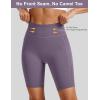 image:imageMAGCOMSEN Biker Shorts Women 8 No Front Seam Tummy Control Spandex Shorts with Pockets High Waisted Yoga Workout GymDarkpurple