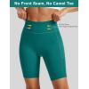 image:imageMAGCOMSEN Biker Shorts Women 8 No Front Seam Tummy Control Spandex Shorts with Pockets High Waisted Yoga Workout GymEmerald Green