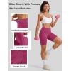 image:imageMAGCOMSEN Biker Shorts Women 8 No Front Seam Tummy Control Spandex Shorts with Pockets High Waisted Yoga Workout GymHot Pink