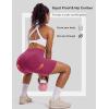 image:imageMAGCOMSEN Biker Shorts Women 8 No Front Seam Tummy Control Spandex Shorts with Pockets High Waisted Yoga Workout GymHot Pink