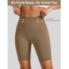 image:imageMAGCOMSEN Biker Shorts Women 8 No Front Seam Tummy Control Spandex Shorts with Pockets High Waisted Yoga Workout GymLight Coffee