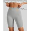 image:imageMAGCOMSEN Biker Shorts Women 8 No Front Seam Tummy Control Spandex Shorts with Pockets High Waisted Yoga Workout GymLightgrey