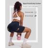 image:imageMAGCOMSEN Biker Shorts Women 8 No Front Seam Tummy Control Spandex Shorts with Pockets High Waisted Yoga Workout GymNavy