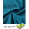 image:imageMAGCOMSEN Ladies Summer Tops Short Sleeve Workout Active Wear Plain Vneck Shirt Travel Tee Undershirts Peacock Blue L