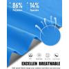 image:imageMAGCOMSEN Mens Short Sleeve Dry Fit Shirts Workout Gym Mesh Shirt Athletic Running Lightweight Performance TshirtAzure