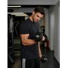 image:imageMAGCOMSEN Mens Short Sleeve Dry Fit Shirts Workout Gym Mesh Shirt Athletic Running Lightweight Performance TshirtBlack