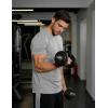 image:imageMAGCOMSEN Mens Short Sleeve Dry Fit Shirts Workout Gym Mesh Shirt Athletic Running Lightweight Performance TshirtLightgrey