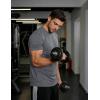 image:imageMAGCOMSEN Mens Short Sleeve Dry Fit Shirts Workout Gym Mesh Shirt Athletic Running Lightweight Performance TshirtMediumgrey