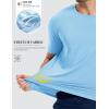 image:imageMAGCOMSEN Mens Short Sleeve Dry Fit Shirts Workout Gym Mesh Shirt Athletic Running Lightweight Performance TshirtSkyblue