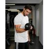 image:imageMAGCOMSEN Mens Short Sleeve Dry Fit Shirts Workout Gym Mesh Shirt Athletic Running Lightweight Performance TshirtWhite
