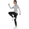 image:imageMAGCOMSEN Quarter Zip Pullover Women Fleece Shirt Thermal Long Sleeve Athletic Running Tops Thumb HoleLight Grey