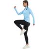 image:imageMAGCOMSEN Quarter Zip Pullover Women Fleece Shirt Thermal Long Sleeve Athletic Running Tops Thumb HoleLight Sky Blue