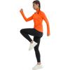 image:imageMAGCOMSEN Quarter Zip Pullover Women Fleece Shirt Thermal Long Sleeve Athletic Running Tops Thumb HoleOrange