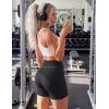 image:imageMAGCOMSEN Womens Biker Shorts 5 Pockets No Front Seam High Waisted Tummy Control Yoga Gym Workout ShortsBlack