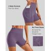 image:imageMAGCOMSEN Womens Biker Shorts 5 Pockets No Front Seam High Waisted Tummy Control Yoga Gym Workout ShortsDark Purple