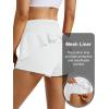 image:imageMAGCOMSEN Womens High Waisted Running Shorts 25 Quick Dry Athletic Workout Flowy Ruffle Shorts with Liner Zip PocketsWhite