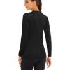 image:imageMAGCOMSEN Womens Long Sleeve Shirts UPF 50 Sun Protection Quick Dry Swim Shirt for Rash Guard Fishing Workout 2 Pack2 Packblack black