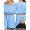 image:imageMAGCOMSEN Womens Long Sleeve Shirts UPF 50 Sun Protection Quick Dry Swim Shirt for Rash Guard Fishing Workout 2 Pack2 Packblack blue
