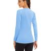 image:imageMAGCOMSEN Womens Long Sleeve Shirts UPF 50 Sun Protection Quick Dry Swim Shirt for Rash Guard Fishing Workout 2 Pack2 Packblack blue