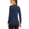 image:imageMAGCOMSEN Womens Long Sleeve Shirts UPF 50 Sun Protection Quick Dry Swim Shirt for Rash Guard Fishing Workout 2 Pack2 Packblack navy