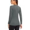 image:imageMAGCOMSEN Womens Long Sleeve Shirts UPF 50 Sun Protection Quick Dry Swim Shirt for Rash Guard Fishing Workout 2 Pack2 Packdark Grey white