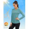 image:imageMAGCOMSEN Womens Long Sleeve Shirts UPF 50 Sun Protection Quick Dry Swim Shirt for Rash Guard Fishing Workout 2 Pack2 Packlight Grey greygreen