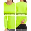 image:imageMAGCOMSEN Womens Long Sleeve Shirts UPF 50 Sun Protection Quick Dry Swim Shirt for Rash Guard Fishing Workout 2 Pack2 Packwhite fluorescent Green