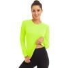 image:imageMAGCOMSEN Womens Long Sleeve Shirts UPF 50 Sun Protection Quick Dry Swim Shirt for Rash Guard Fishing Workout 2 Pack2 Packwhite fluorescent Green