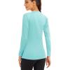 image:imageMAGCOMSEN Womens Long Sleeve Shirts UPF 50 Sun Protection Quick Dry Swim Shirt for Rash Guard Fishing Workout 2 Pack2 Packwhite light Blue