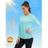 image:imageMAGCOMSEN Womens Long Sleeve Shirts UPF 50 Sun Protection Quick Dry Swim Shirt for Rash Guard Fishing Workout 2 Pack2 Packwhite light Blue