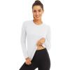 image:imageMAGCOMSEN Womens Long Sleeve Shirts UPF 50 Sun Protection Quick Dry Swim Shirt for Rash Guard Fishing Workout 2 Pack2 Packwhite white