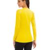 image:imageMAGCOMSEN Womens Long Sleeve Shirts UPF 50 Sun Protection Quick Dry Swim Shirt for Rash Guard Fishing Workout 2 Pack2 Packyellow fluorescent Orange