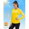 image:imageMAGCOMSEN Womens Long Sleeve Shirts UPF 50 Sun Protection Quick Dry Swim Shirt for Rash Guard Fishing Workout 2 Pack2 Packyellow fluorescent Orange