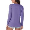 image:imageMAGCOMSEN Womens Workout Shirts UPF 50 Long Sleeve V Neck Lightweight Quick Dry Running Hiking Athletic Tops Women