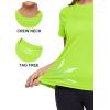 image:imageMAGCOMSEN Womens Workout Tops Short Sleeve Shirts UPF 50 Quick Dry Athletic Sun Protection Rash Guard for Women02fluorescent Green