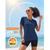 image:imageMAGCOMSEN Womens Workout Tops Short Sleeve Shirts UPF 50 Quick Dry Athletic Sun Protection Rash Guard for Women04navy