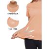 image:imageMAGCOMSEN Womens Workout Tops Short Sleeve Shirts UPF 50 Quick Dry Athletic Sun Protection Rash Guard for WomenApricot